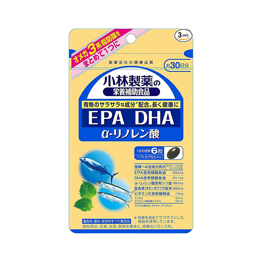 小林製薬 EPA DHA α-リノレン酸（180粒 約30日分）２個セット 若葉薬局オンラインショップ